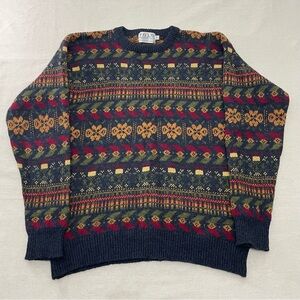 Vintage Polo Ralph Lauren Sweater S Fair Isle 100% Shetland Wool Nordic Pattern
